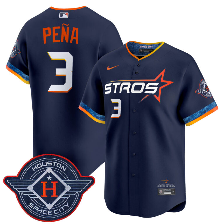 Men Houston Astros 3 Pena blue 2025 City Connect Vapor Limited Stitched Jersey
